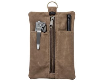 Waxed Canvas ADC Pocket Organizer | Pocket Tool Organizer | Bushcraft EDC Pouch