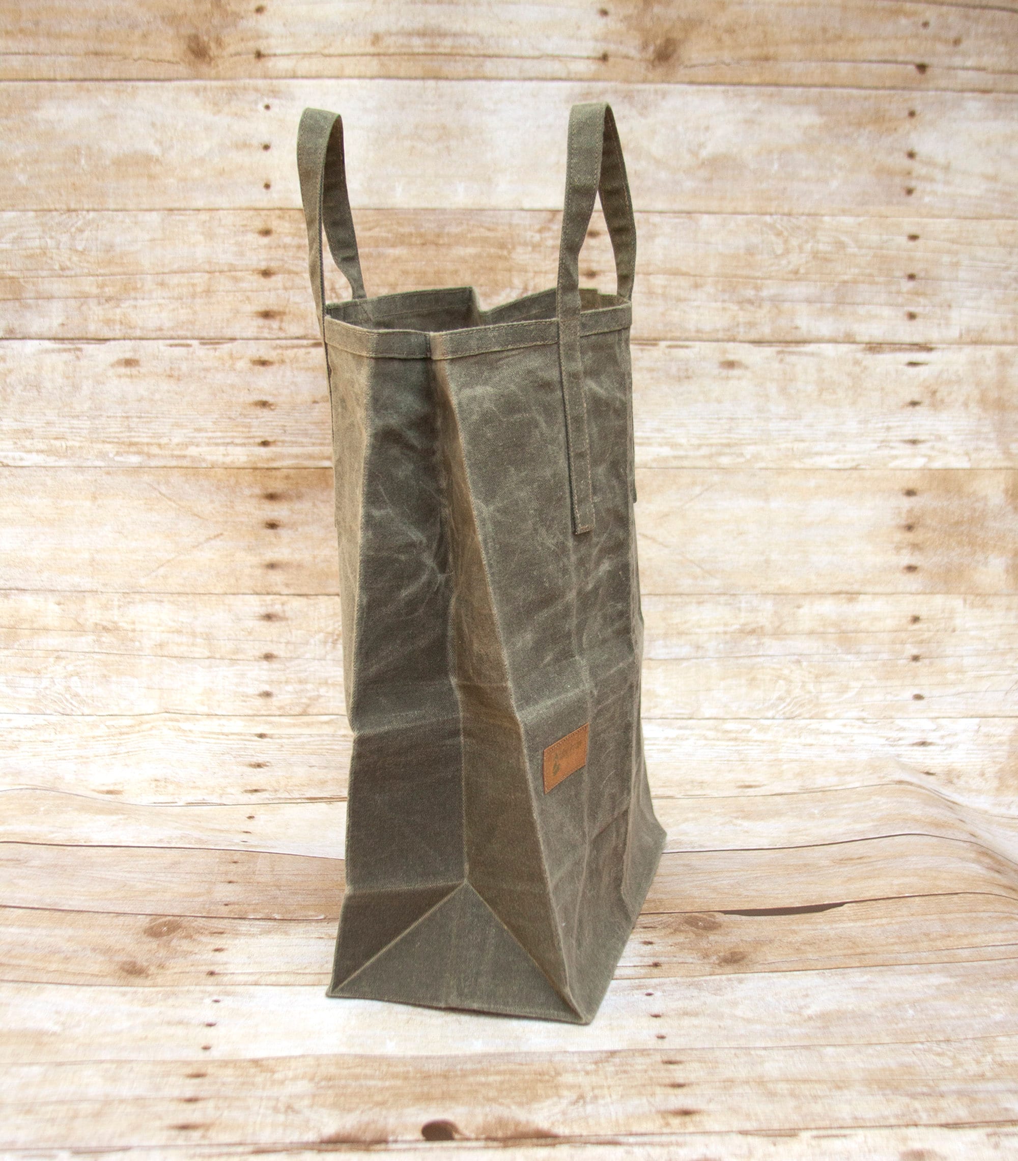 Waxed Canvas Market Bag, Reusable Canvas Grocery Bag, Shopping bag