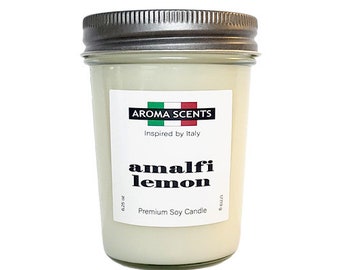 Amalfi Lemon Soy Candle - Italian Candles - Italy Gifts - Lemon Scented Candles - Italian Owned Business - Destination Candles