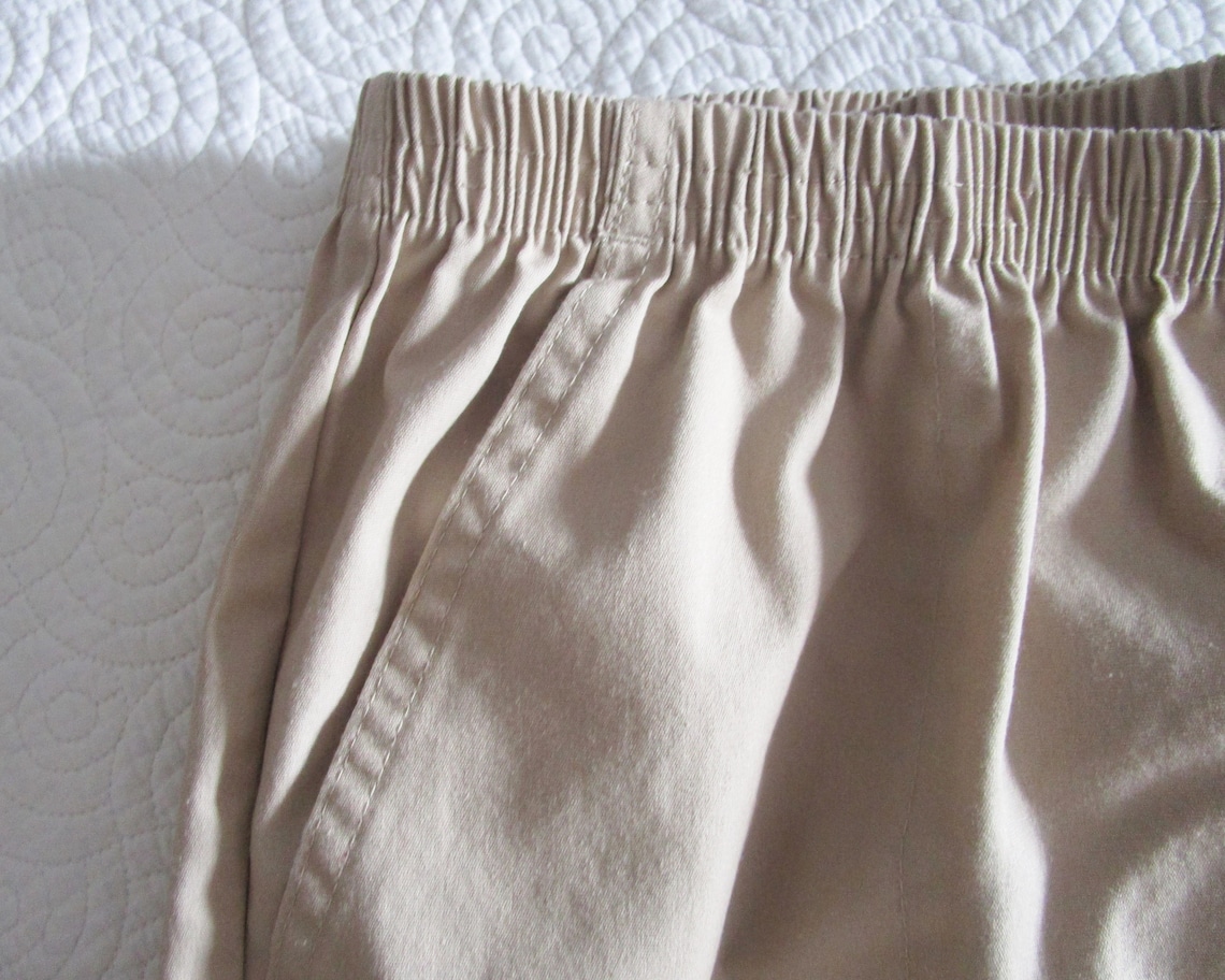 Vintage 90s Blair Beige Pants Cotton Polyester Blend Elastic | Etsy