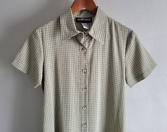 Plaid Maxi Shirt Dress - Vintage 90s Sag Harbor - Size Small