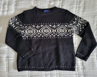 Wool Blend Fair Isle Sweater - Vintage Karen Scott - Small