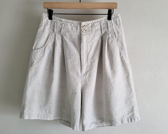 Putty Cotton Walking Shorts - Vintage 90s Bill Blass - Womens Size 14