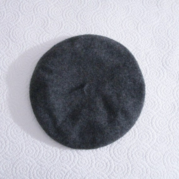 Vintage Wool Beret Bloomindale's Gray Wool Beret W