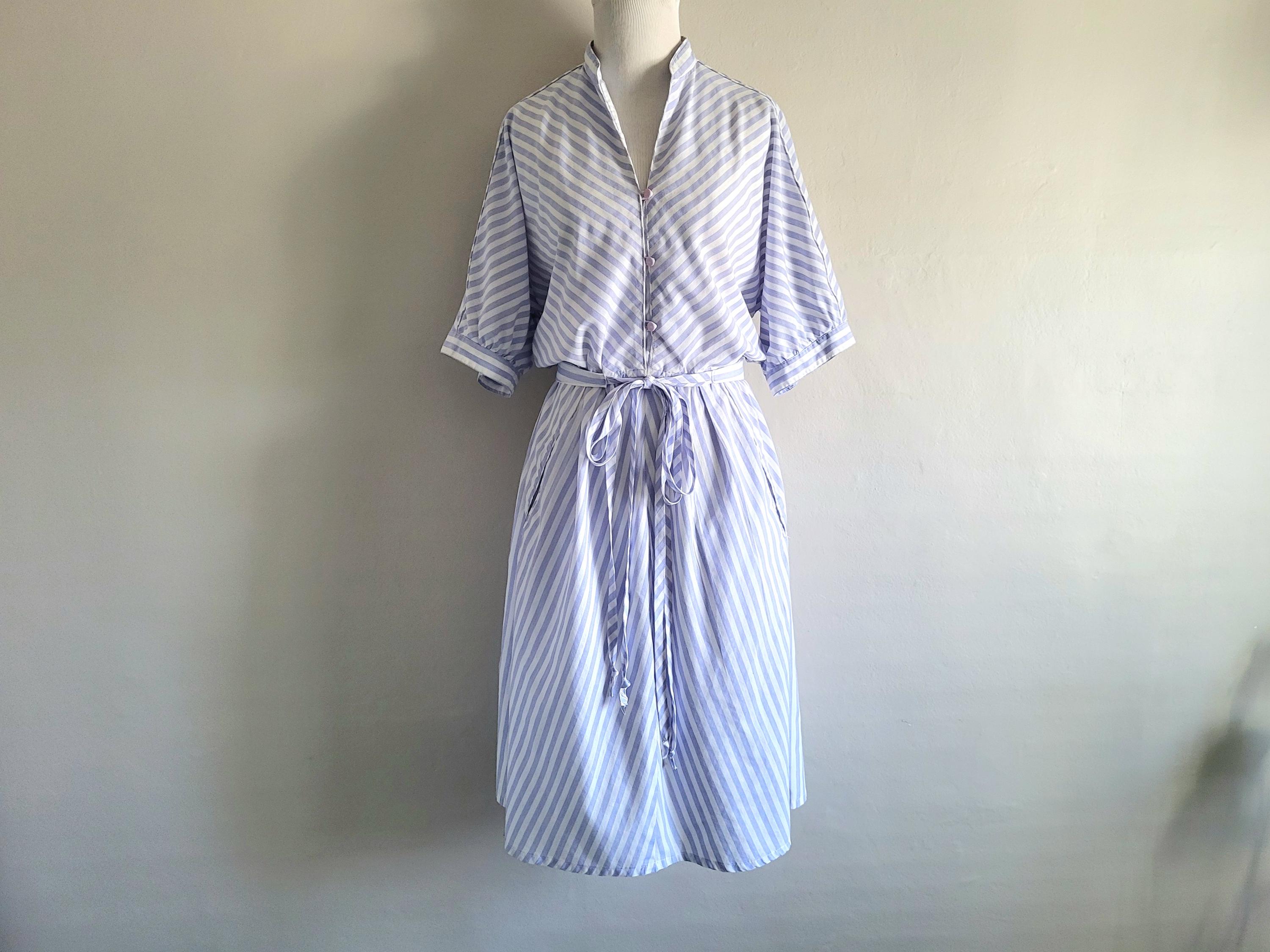 Purple Striped Dress - Etsy