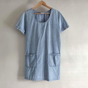 Short Sleeve Denim Pocket Dress - Vintage 90s Carolina Blues - Womens Size 12