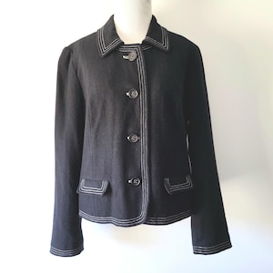 ジャケット・アウター OLD GAP 00s Zip-up Wool Jacket Black OLD GAP