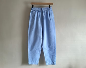 Periwinkle Trousers with Elastic Waist - Karen Scott - Womens 6 Petite