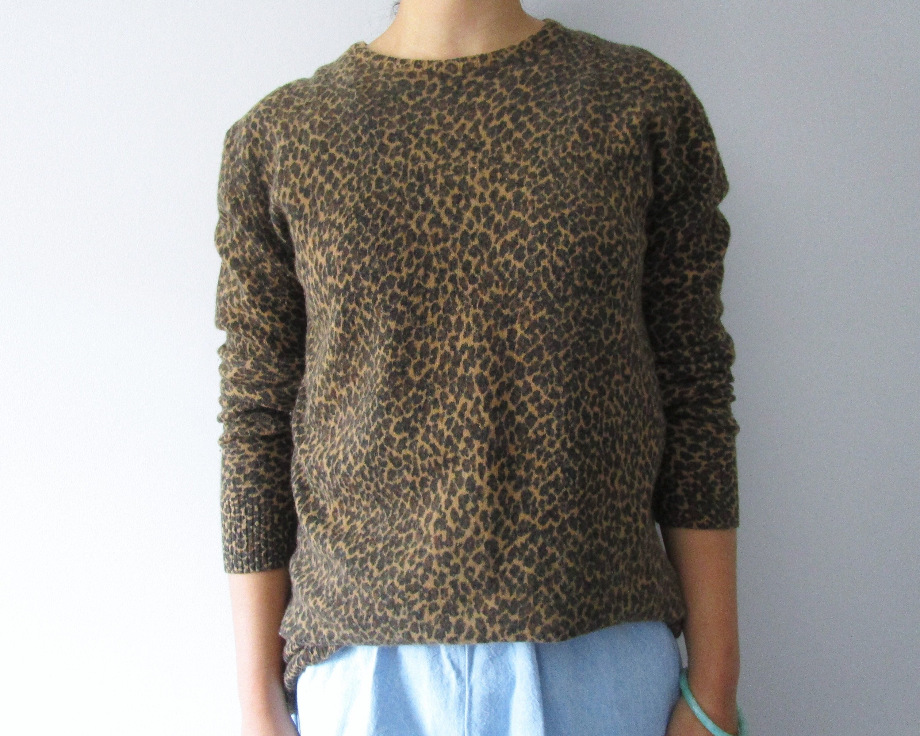 royal blue leopard sweater