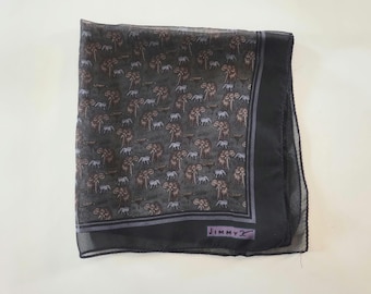 Silk Elephant Scarf Bandana - Vintage Jimmy Z