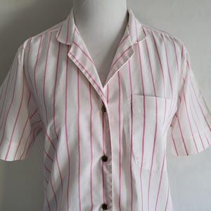 Blusa de rayas de caramelo - Vintage 80s GAP - Talla grande para mujer