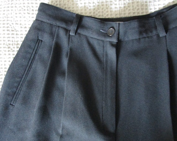 90s High Waist Pleated Black Trousers Liz Claibor… - image 2