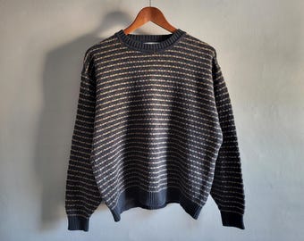 Cotton Crew Neck Sweater - Vintage 90s Perry Ellis - Mens Size Medium Large