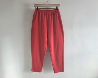 Red Pull On Lounge Pants - Vintage 90s Womens Small Petite