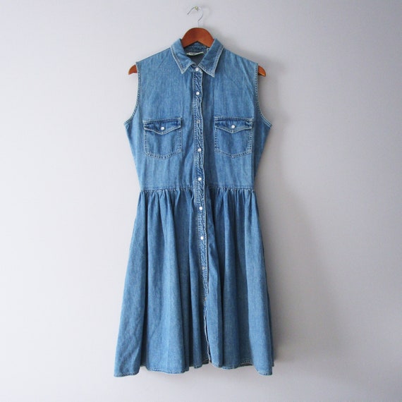 dkny denim dress