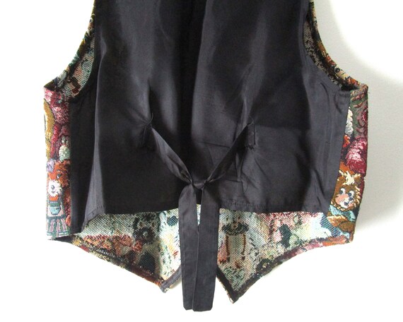 Vintage Teddy Bear Vest 90s Tapestry Weave Vest T… - image 7
