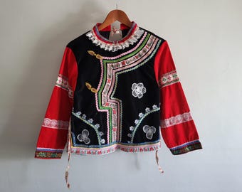 Hmong Smock Top Handmade - Vintage - Size XS Small