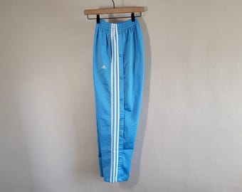 Side Snap Track Pants - Vintage 00s Adidas - Womens Size Small Petite