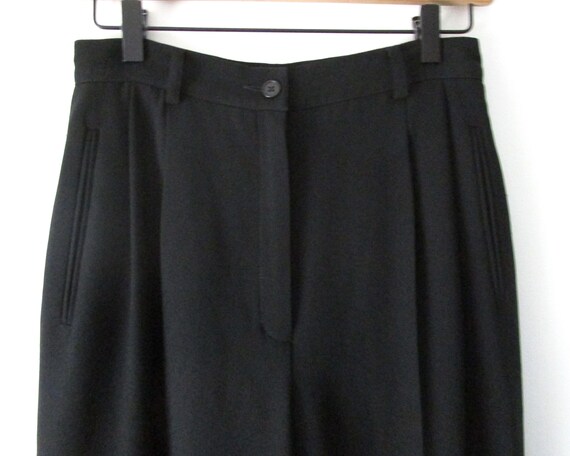 90s High Waist Pleated Black Trousers Liz Claibor… - image 3