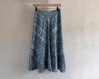 Guatemalan Ikat A Line Skirt - Vintage  - Womens Size Small