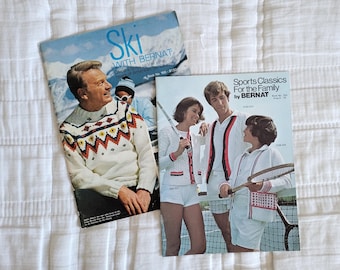 1970s Knitting Pattern Books -Bernat Ski and Sports Classics - Vintage