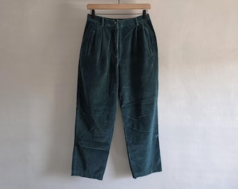 Pleated Corduroy Trousers - Vintage 90s Liz Claiborne - Womens Size 8