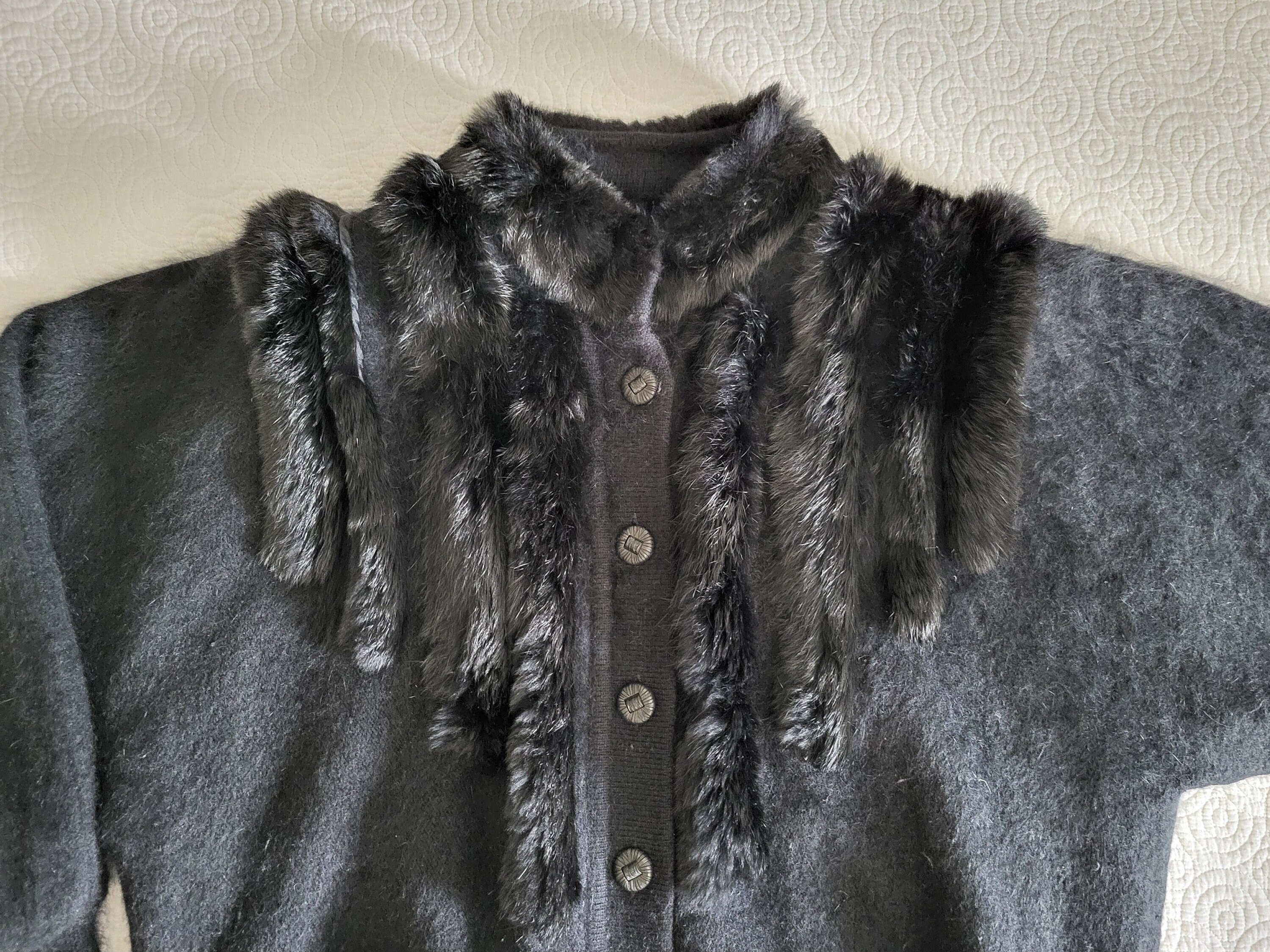 【in a row】Wenz angora fur jacket Grace Rex Rabbit Fur Jacket at FurHatWorld.com