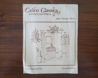 Quilted Vest Pattern for Sewing - Calico Classics Eleanor Burns 1980