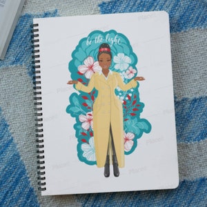 Amanda Gorman, Poet Laureate Journal, Notebook, Gift, Stationery, Poetry, Be the Light, Black History Month, February, Notebook for School