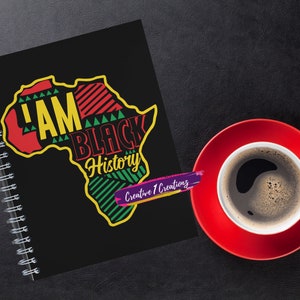 I Am Black History Journal, Notebook, Gift, Stationery, Black History Month, February