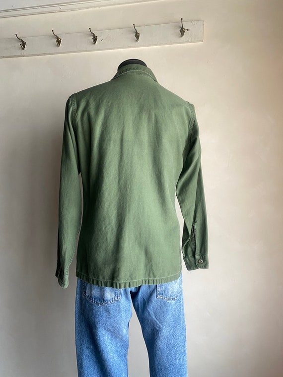 Vietnam Era Cotton OD Sateen OG-107 Field Shirt B… - image 9