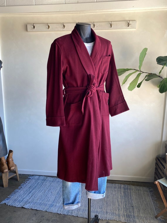 1940s/50s Pilgrim Maroon Wool Robe