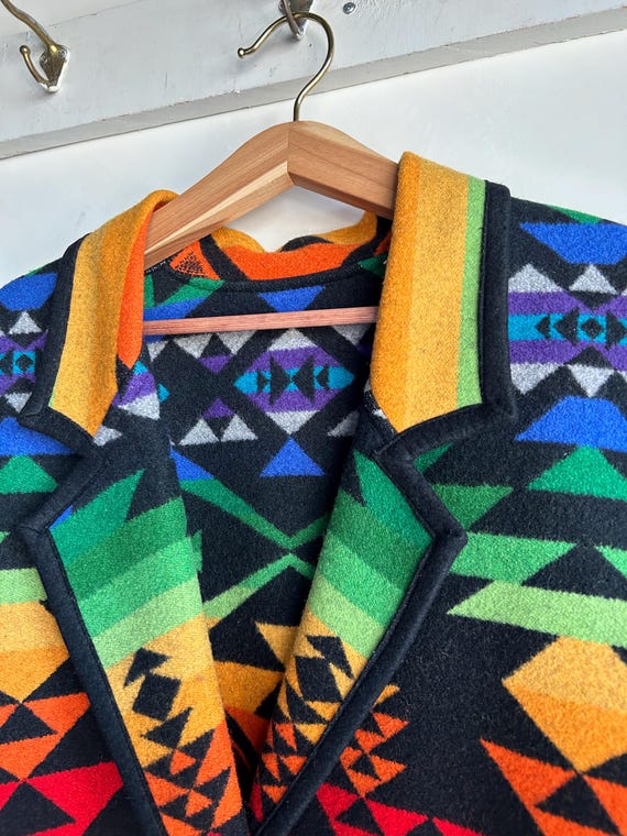 1990s Pendleton Rainbow Wool Reversible Jacket - image 5