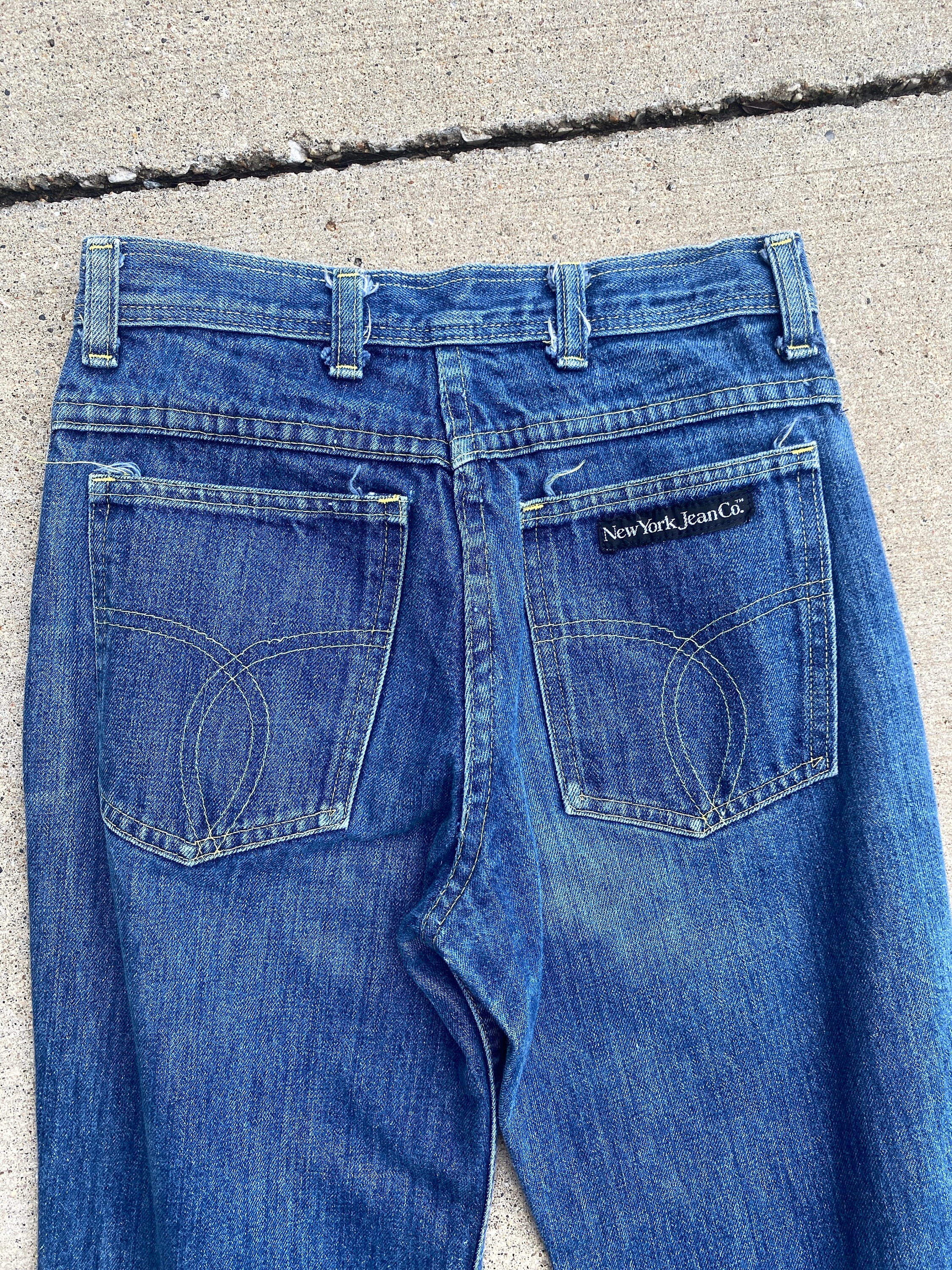 1970s New York Jeans Co TALL Whiskered Dark Denim Jeans