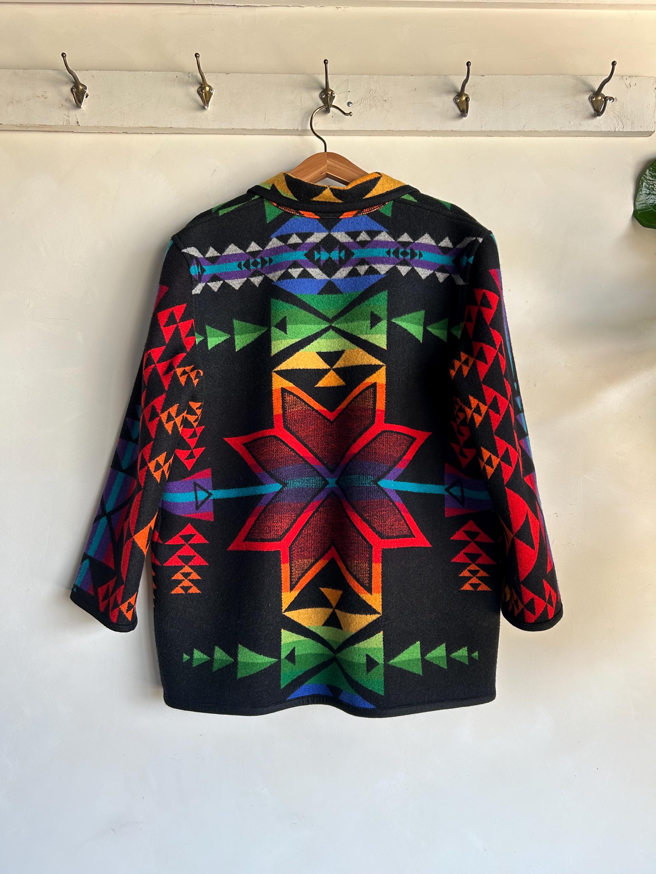 1990s Pendleton Rainbow Wool Reversible Jacket - Etsy