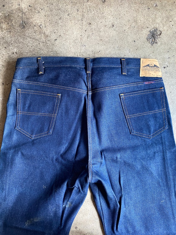 Deadstock 1970s Dakota Heavy Denim Indigo Stiff J… - image 4