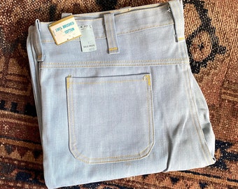 Deadstock 70s Brushed Cotton Key Denim Jeans Size 36x32