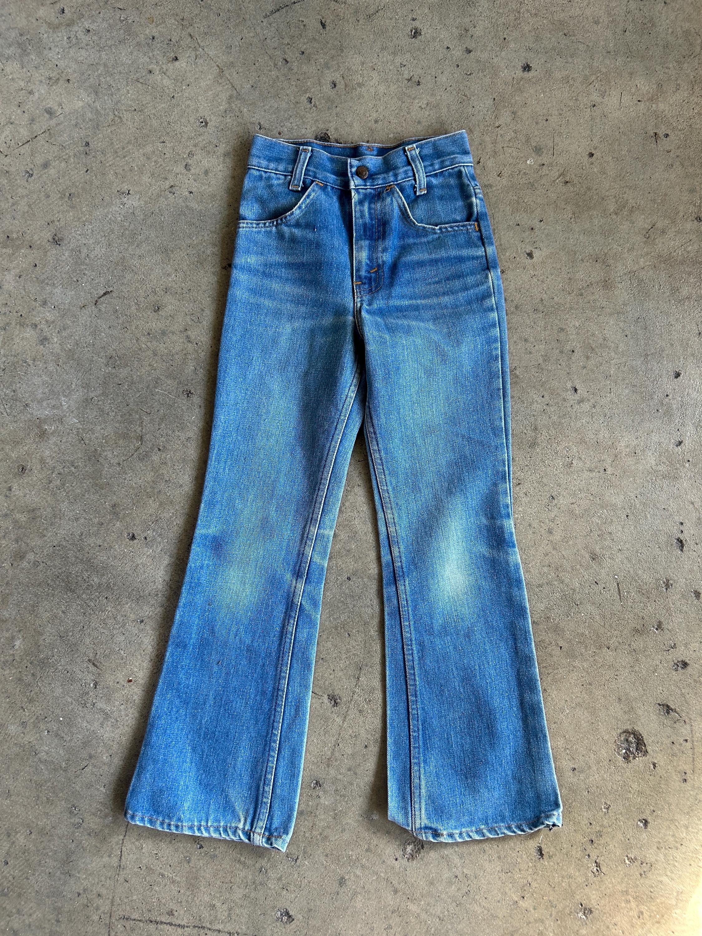 1970s Levi Jeans Orange Tab Kids Teen 22 waist