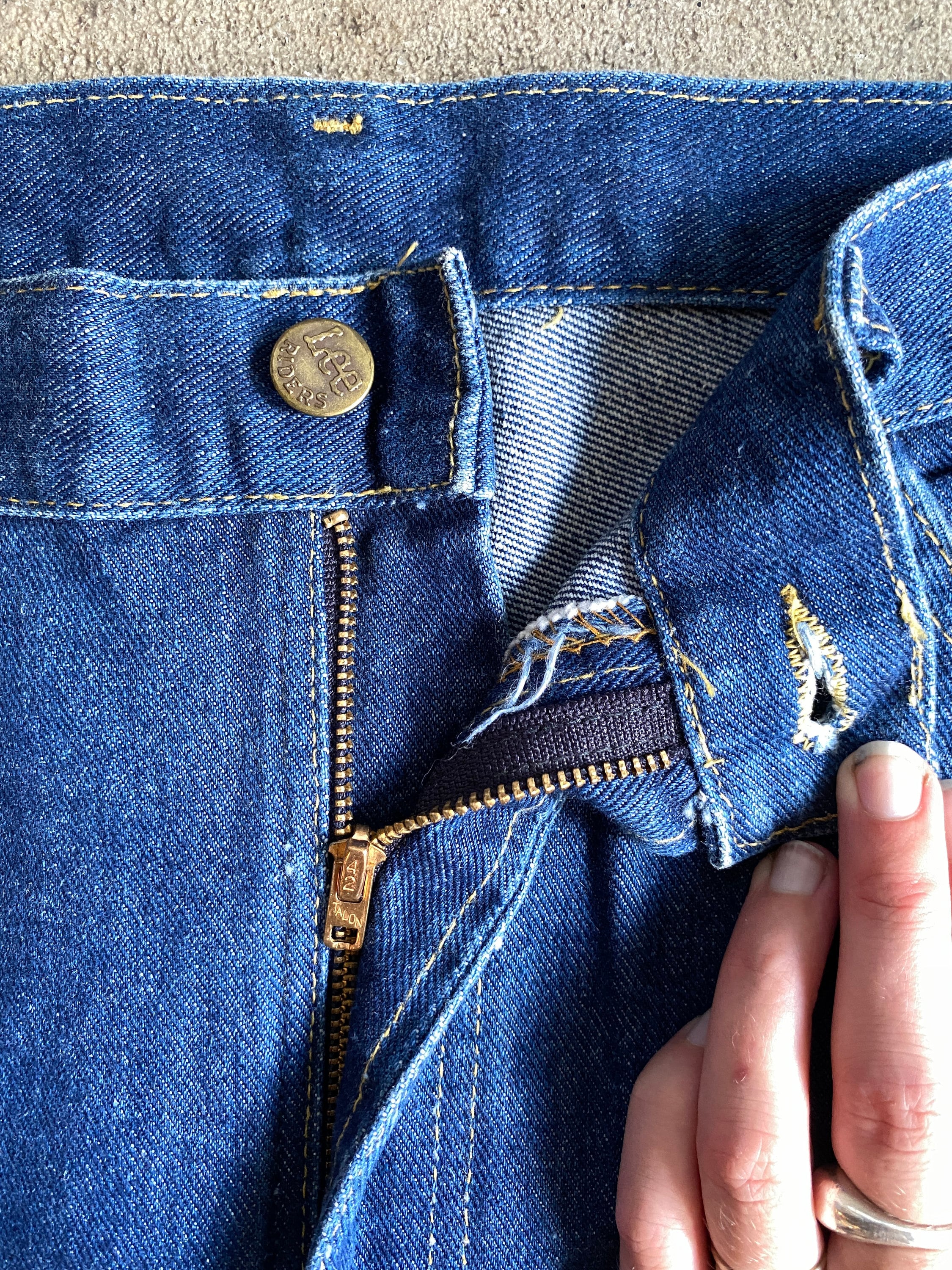 Deadstock Lee 200 1970s/80s Dark Indigo Denim Jeans Size 38x29 - Etsy