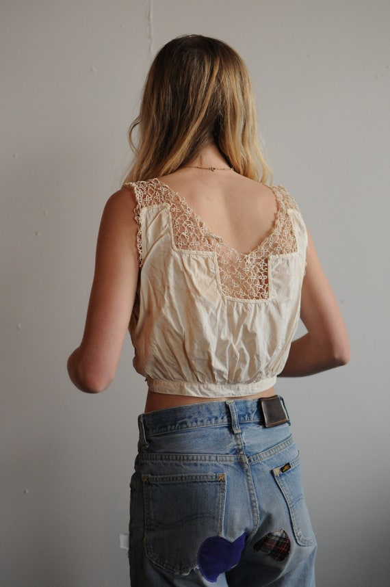 Gorgeous Antique Edwardian Lace Tutting Corset Co… - image 3