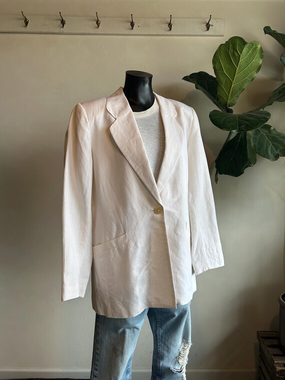 1980s/90s J London White Linen Blazer Jacket M-L - Etsy
