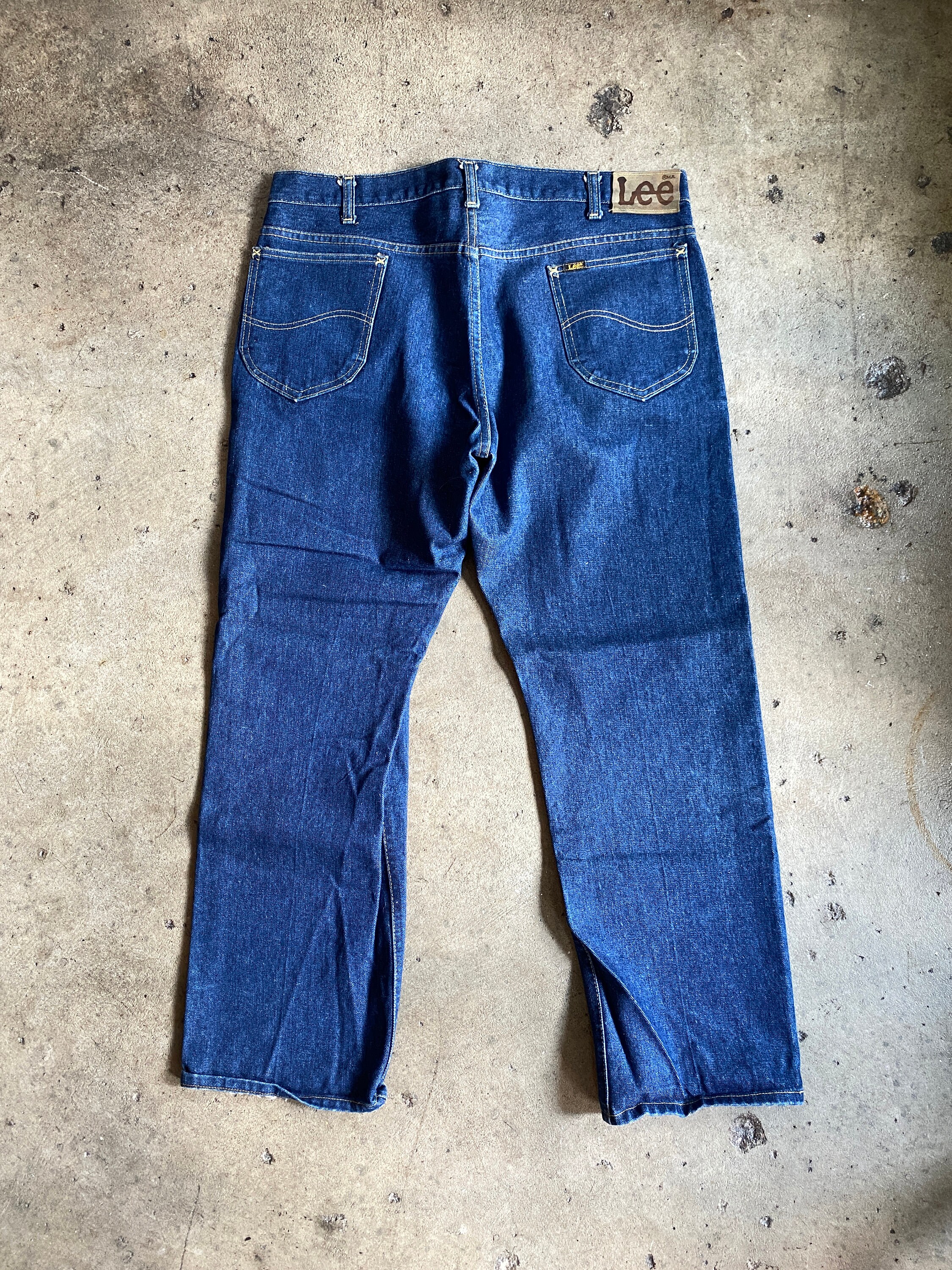 Deadstock Lee 200 1970s/80s Dark Indigo Denim Jeans Size 38x29 - Etsy