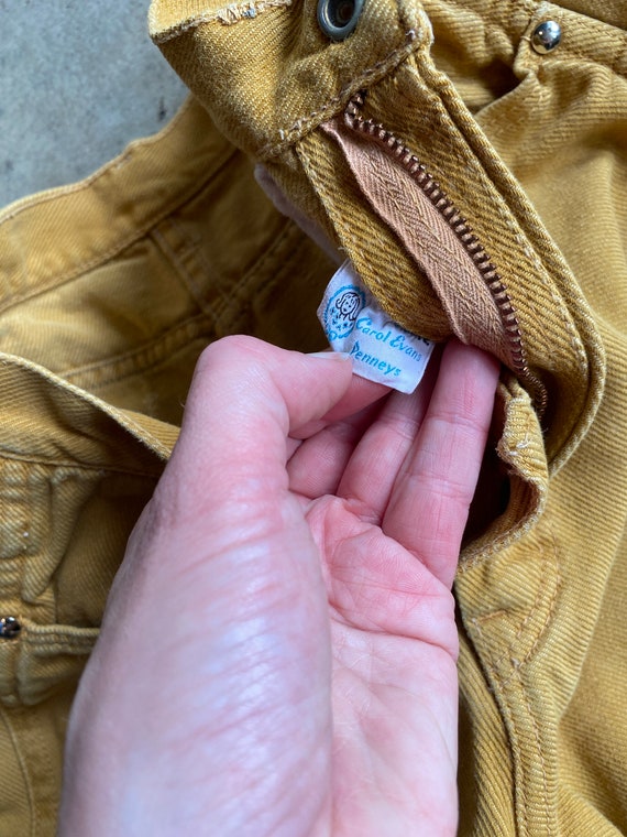 1950s/60s Ranchcraft Mustard Yellow Denim Shorts XS 2… Gem