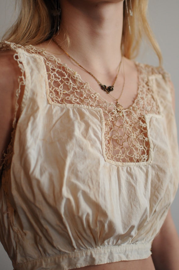 Gorgeous Antique Edwardian Lace Tutting Corset Co… - image 2