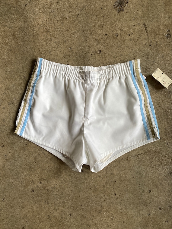 1980s Deadstock Jantzen White Racing Stripe Shorts