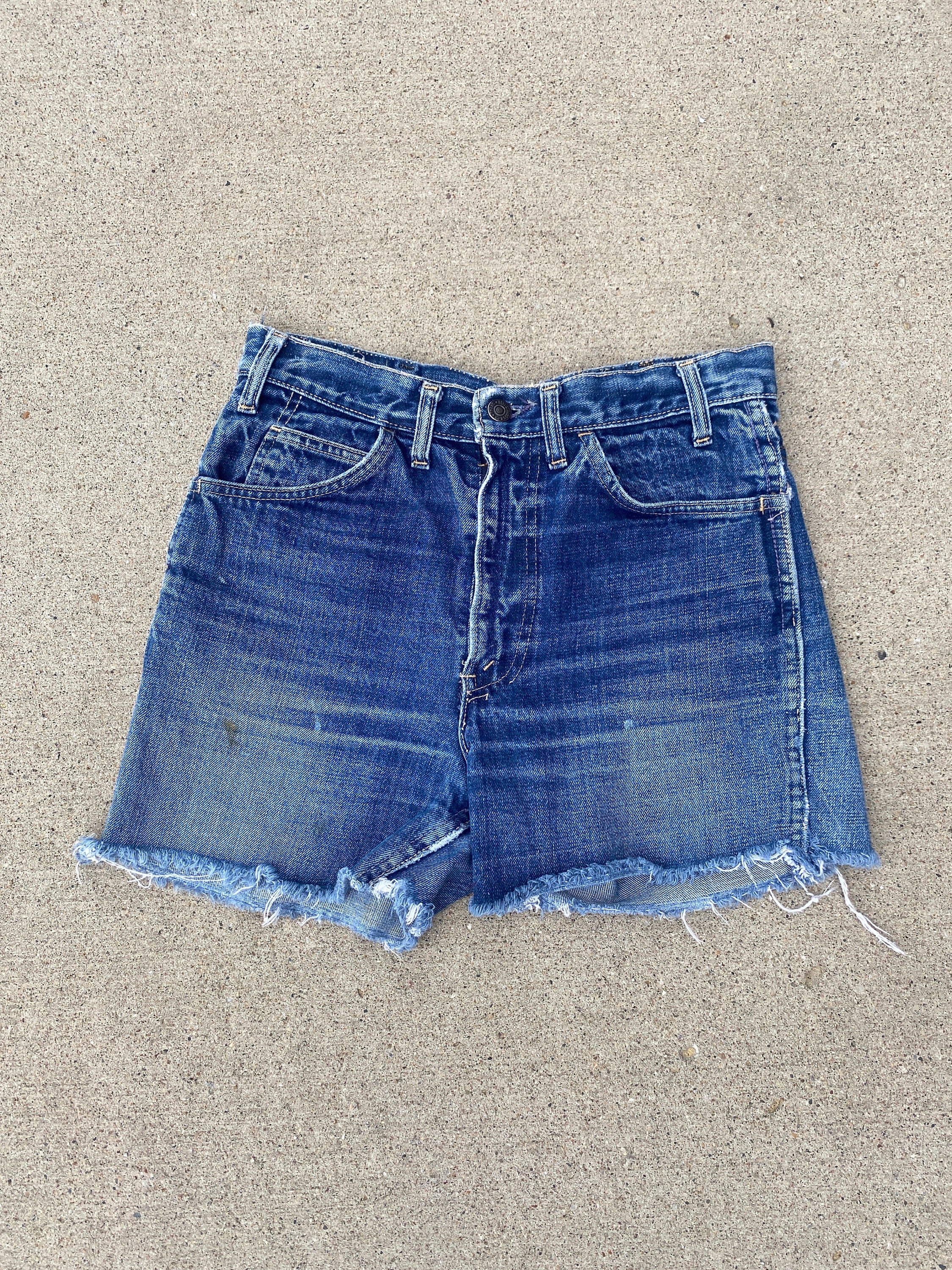1960s/70s Big E Levi Orange Tab Distressed Faded Blue Denim 1960s/70s Big E Levi Orange Tab Distressed Faded Blue Denim
