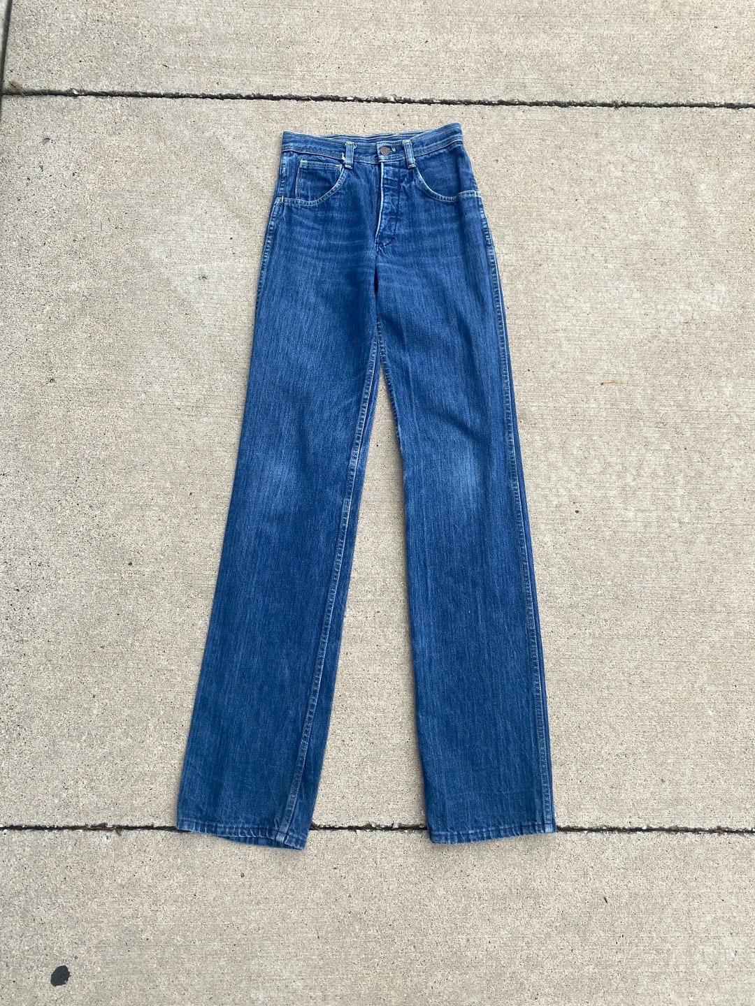 1970s New York Jeans Co TALL Whiskered Dark Denim Jeans