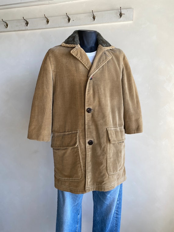 1950s St Croix Tan Corduroy Coat Size L-XL