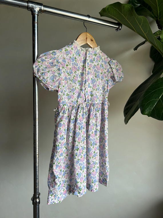 1940s Floral Cotton Feedsack Girls Baby Toddler D… - image 5