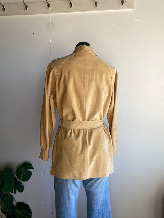 1970s Blassport Tan Lightweight Suede Leather But… - image 8